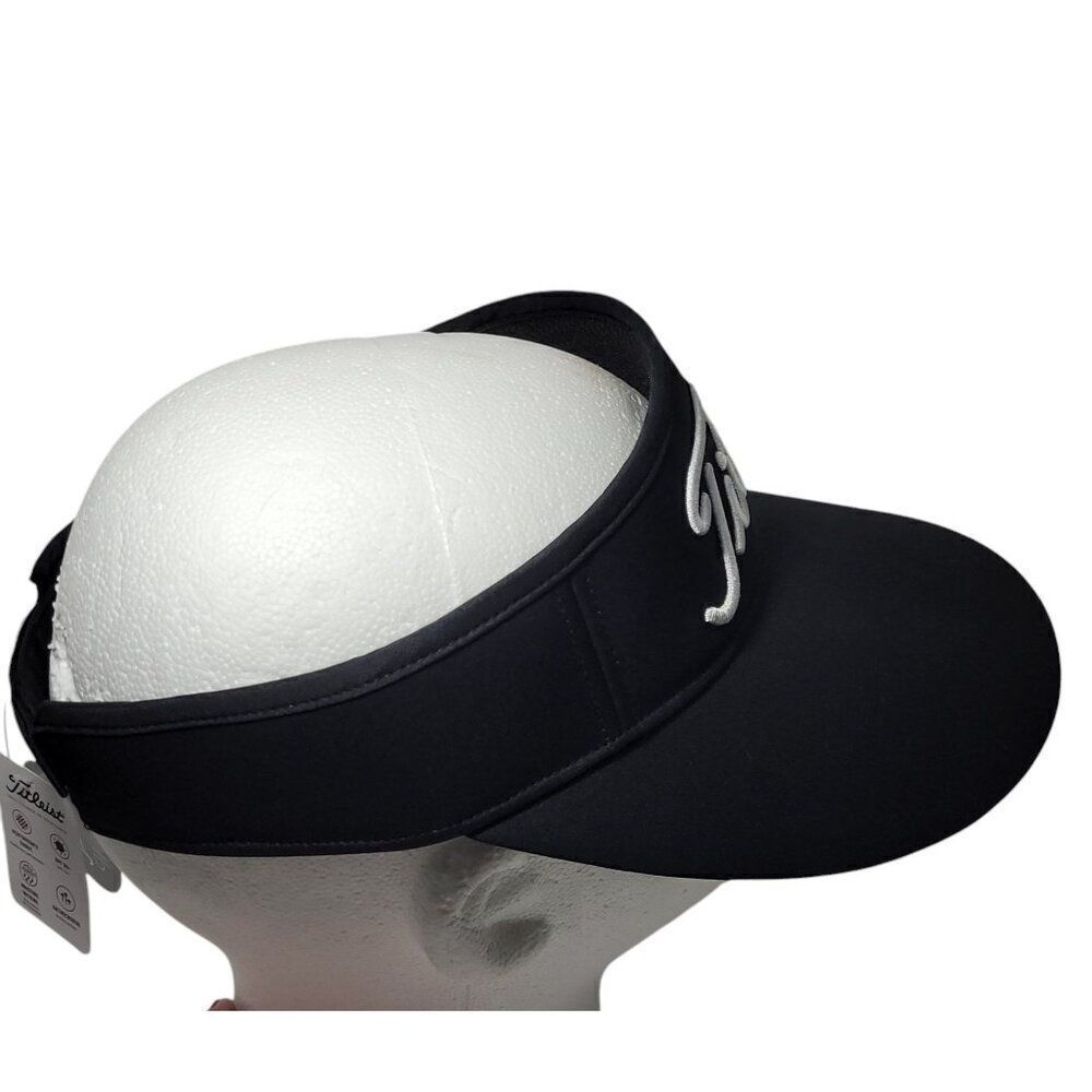 Titleist Womens Sundrop Sun Visor Hat Golf Black UPF 50 Wicking Adjustable NEW - Picture 9 of 13